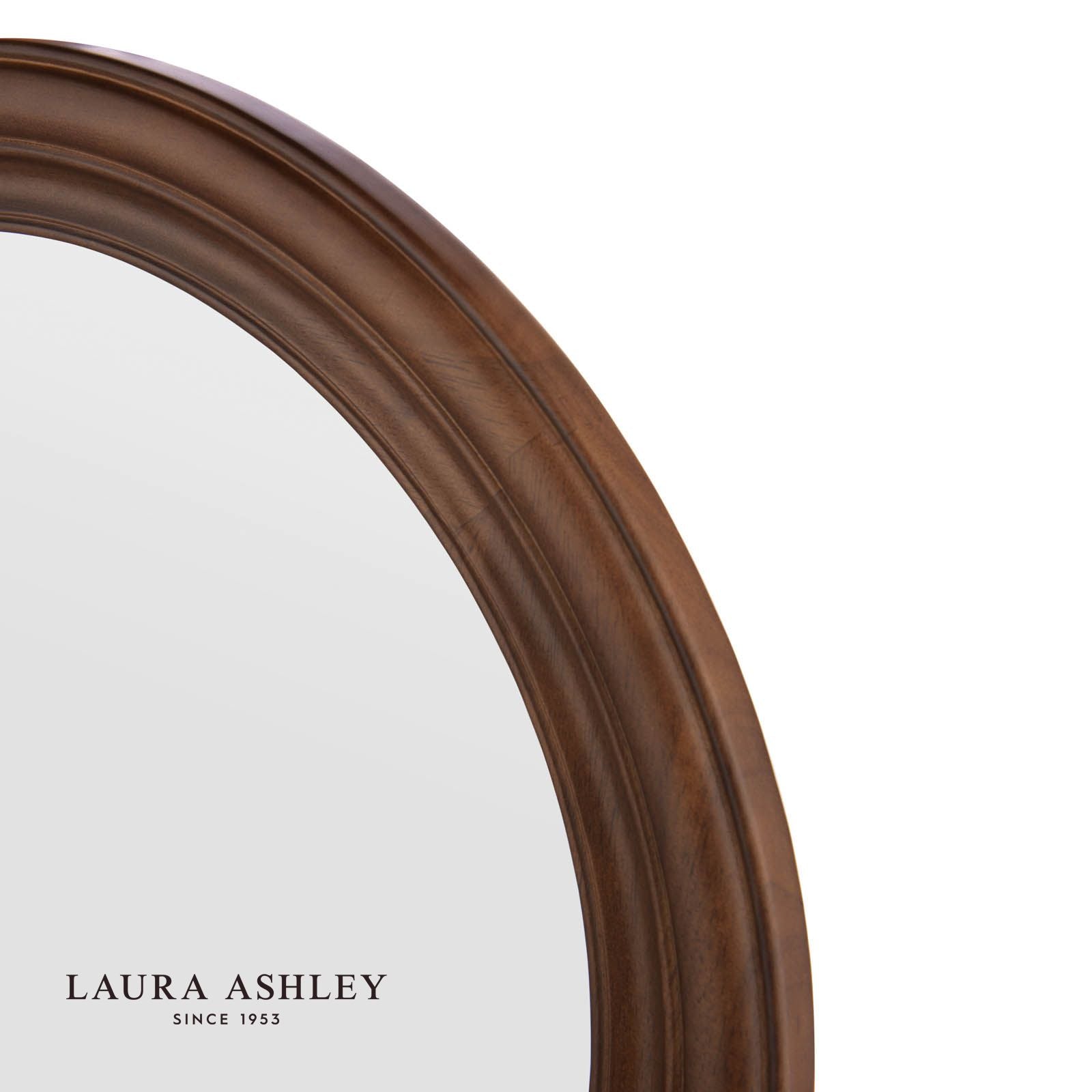 Laura Ashley Dark Wood Tate Mirror 60cm