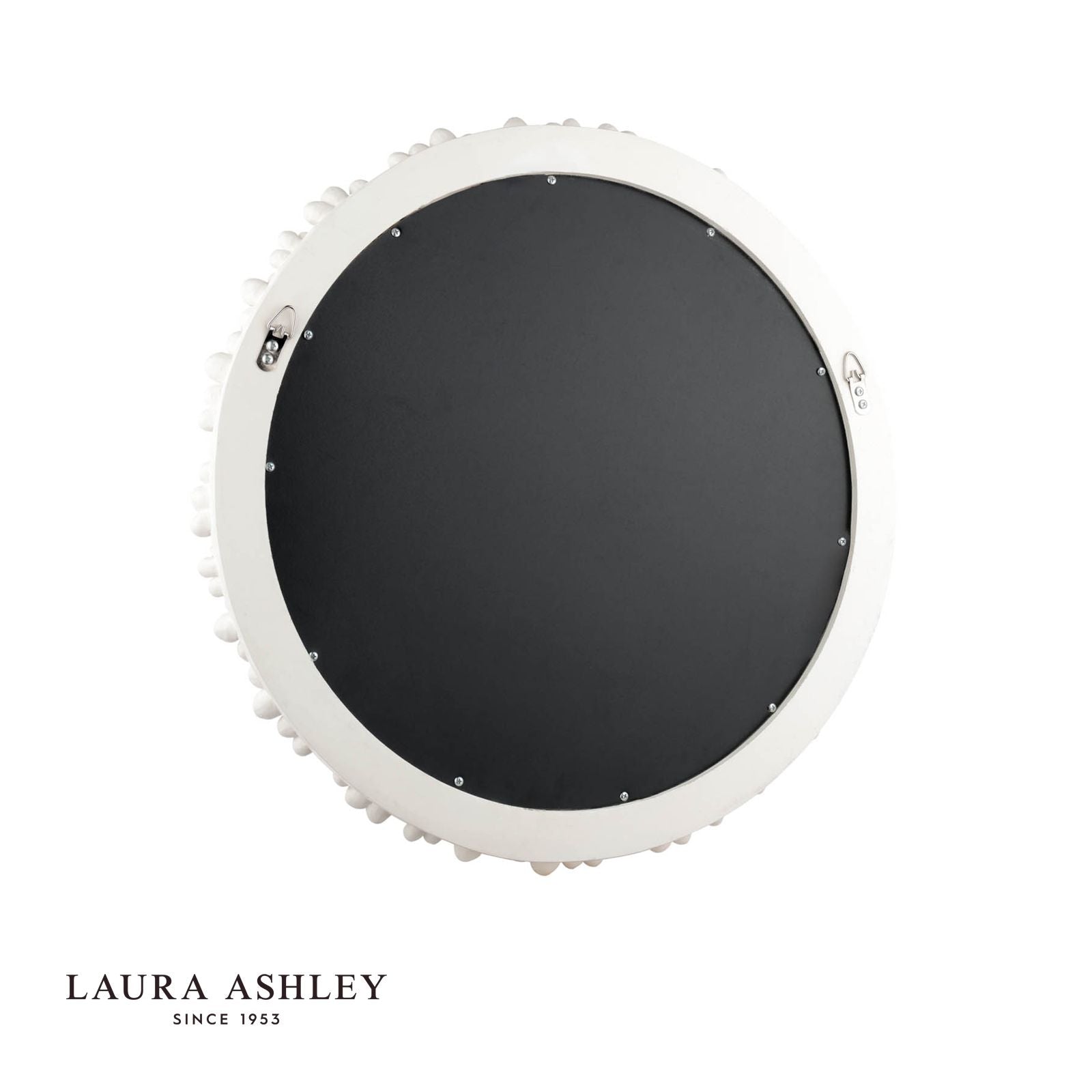 Laura Ashley Romsey Matt White Floral Mirror