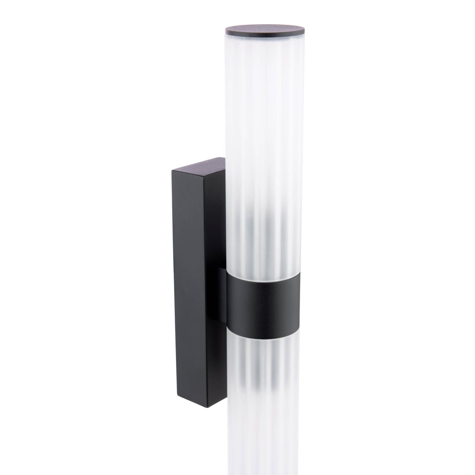 Lars Matt Black Up & Down Bathroom Wall Light