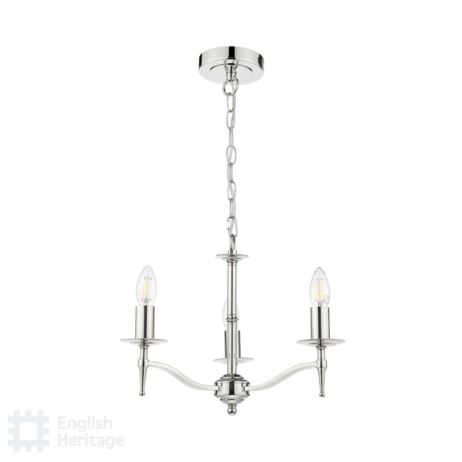 Marble Hill Polished Nickel 3 Light Pendant