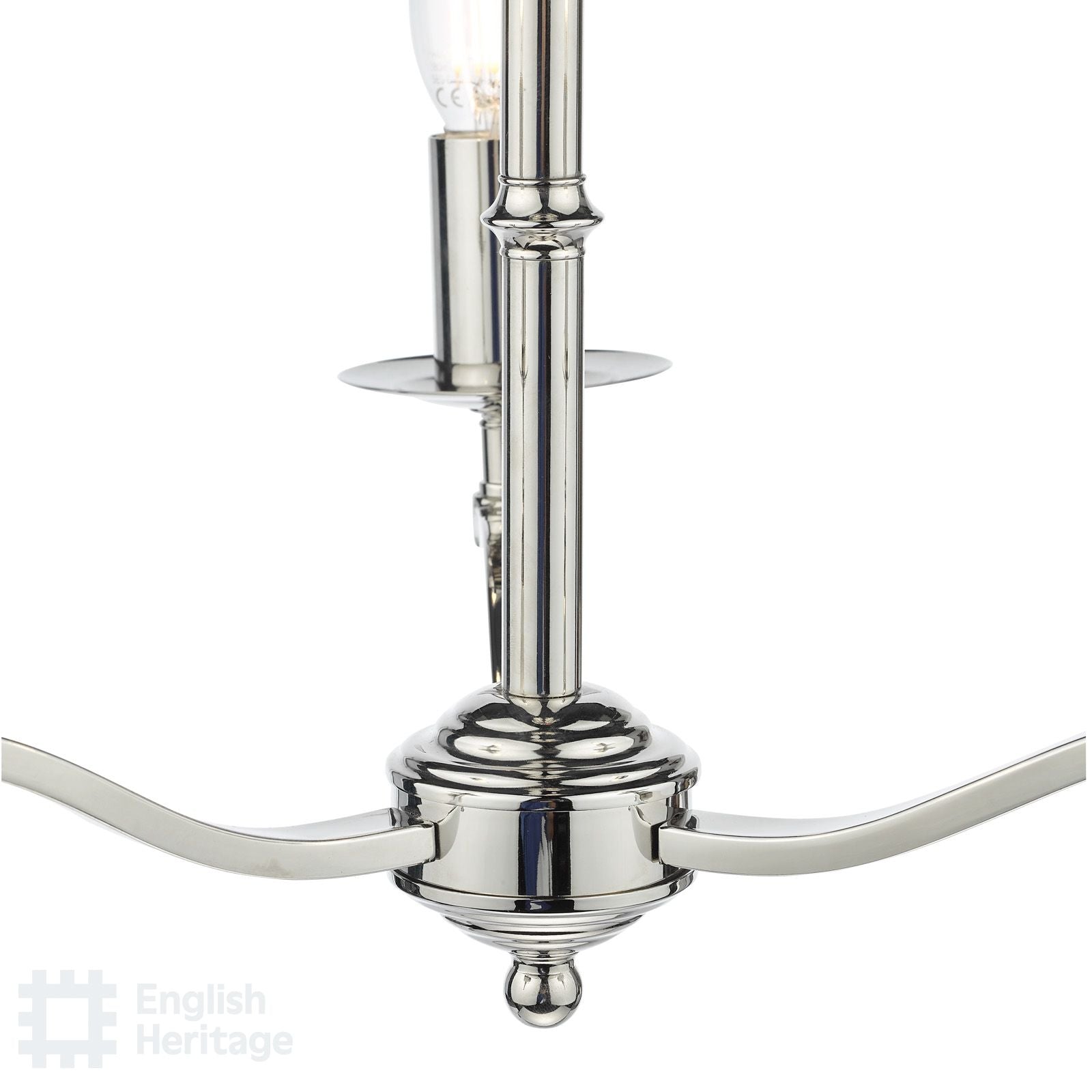 Marble Hill Polished Nickel 3 Light Pendant