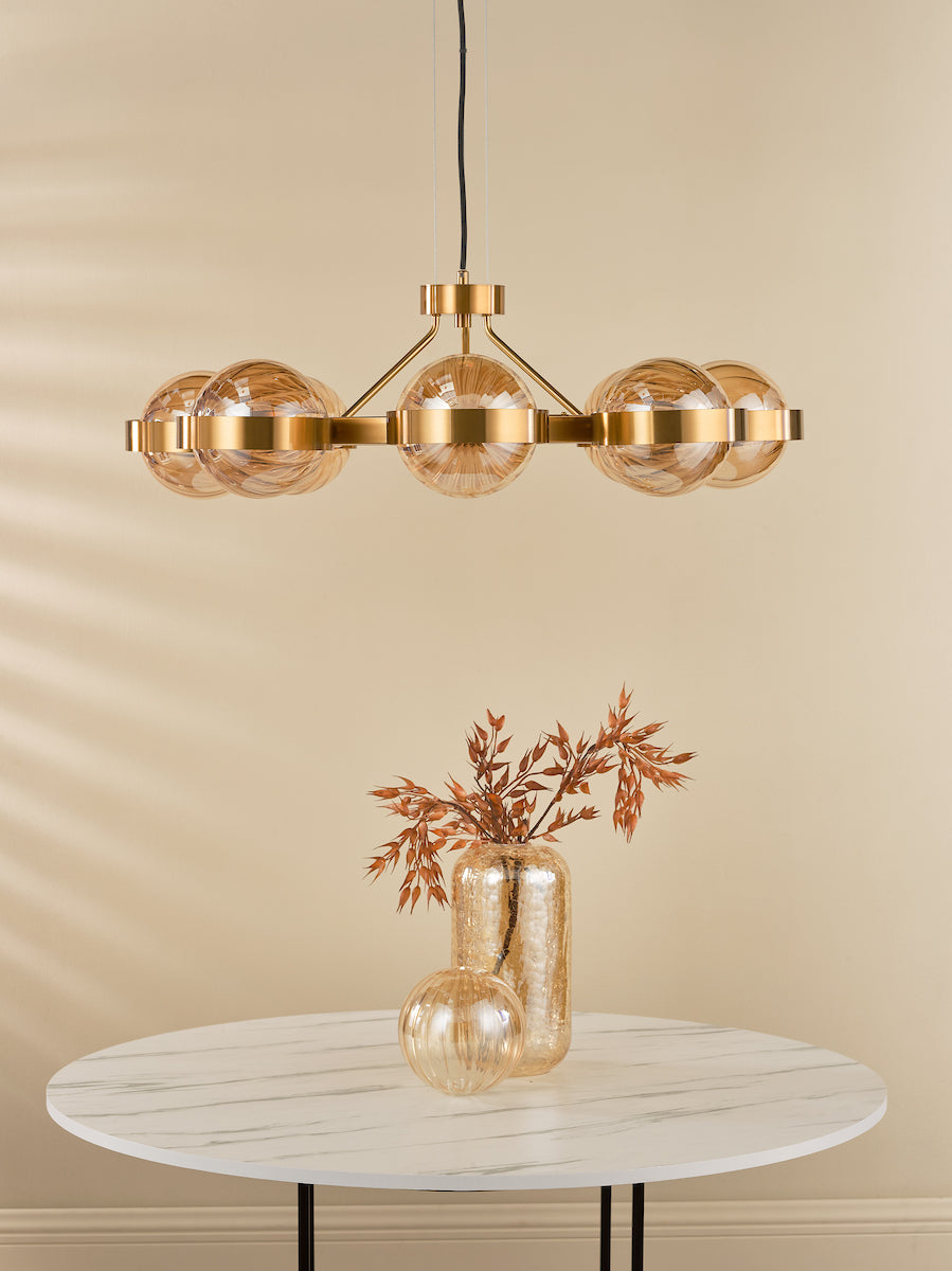Ophira Antique Gold 8 Light Ceiling Pendant