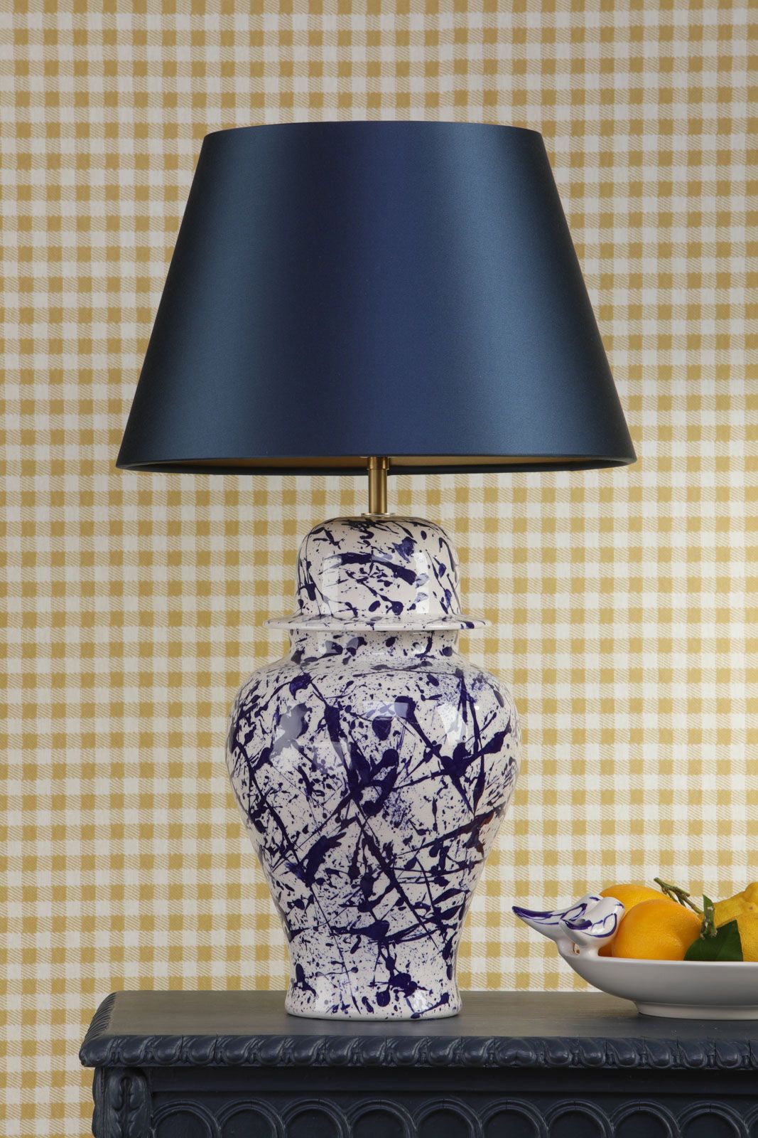 Studio Ceramic Blue Table Lamp Base Only
