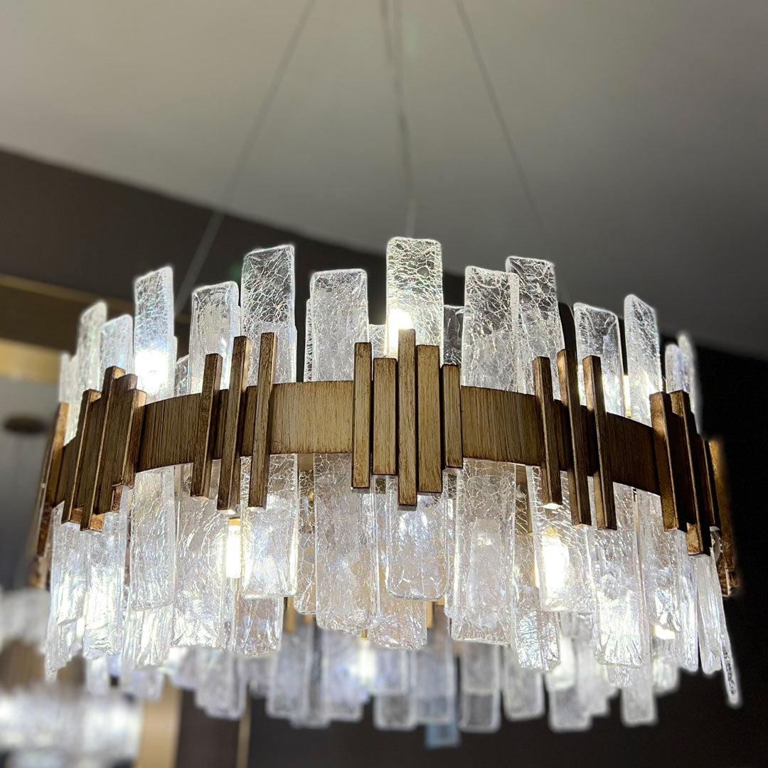 Saiph 60cm Antique Gold Chandelier