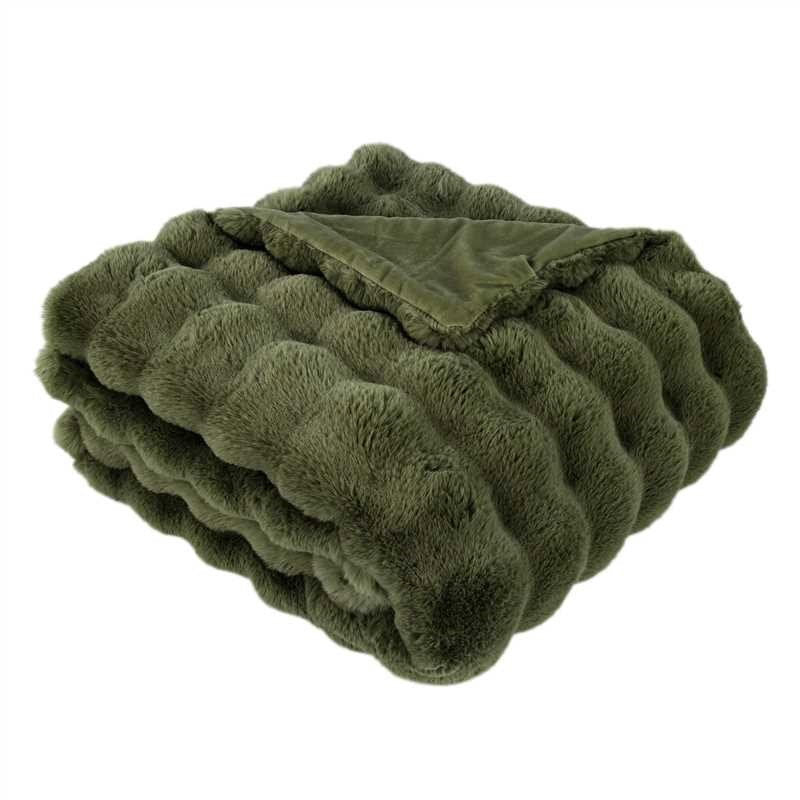 Malini Raffles Olive Green Throw