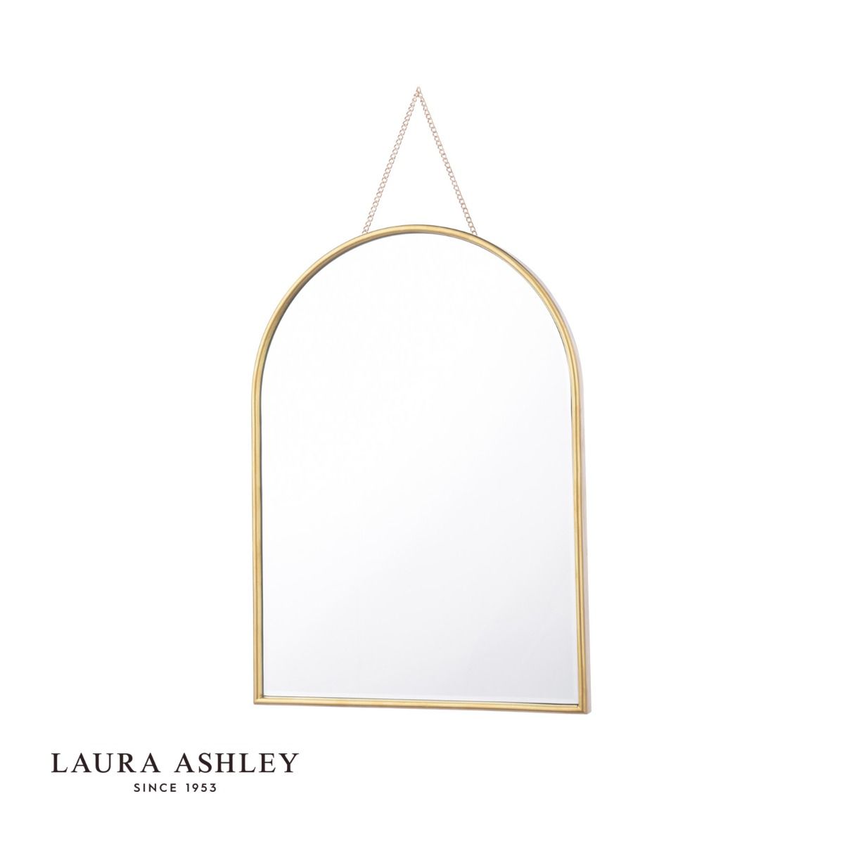 Laura Ashley Roughton Polished Brass Mirror 40 x 29cm