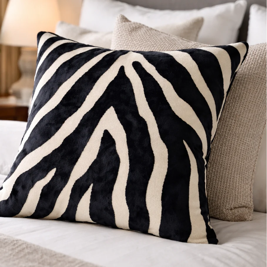 Paul Moneypenny Small Zebedeedodh Black Cushion