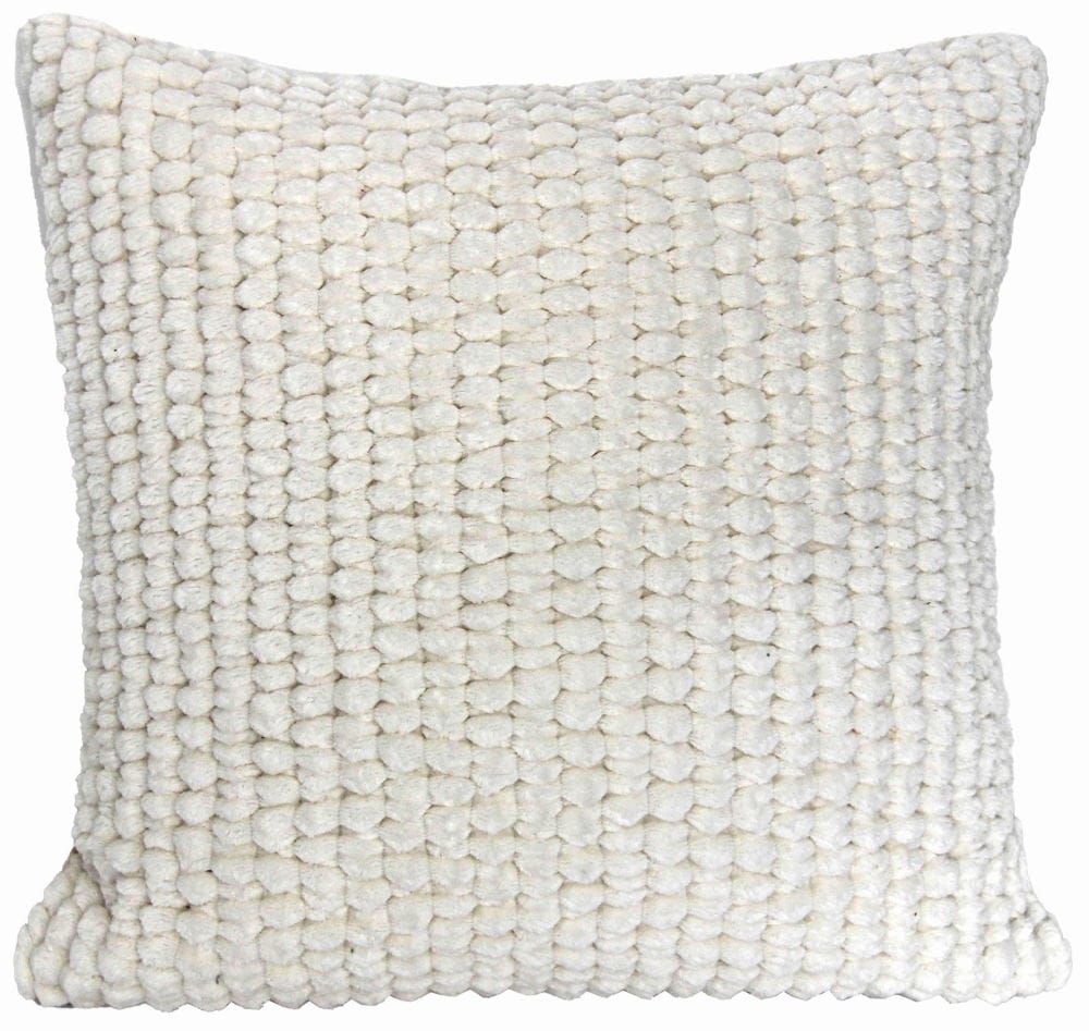 Malini Large Tuffra Ivory Cushion