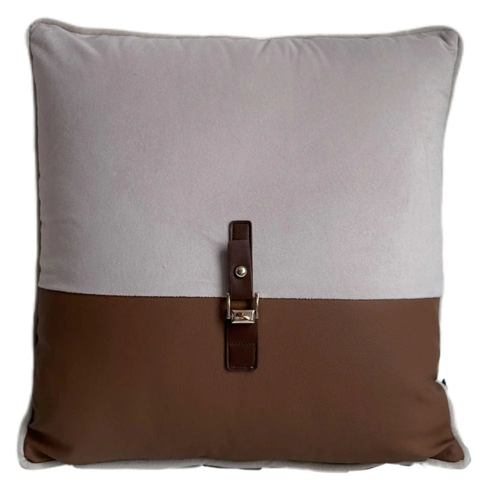 Paul Moneypenny Small Neutral Buckle Cushion