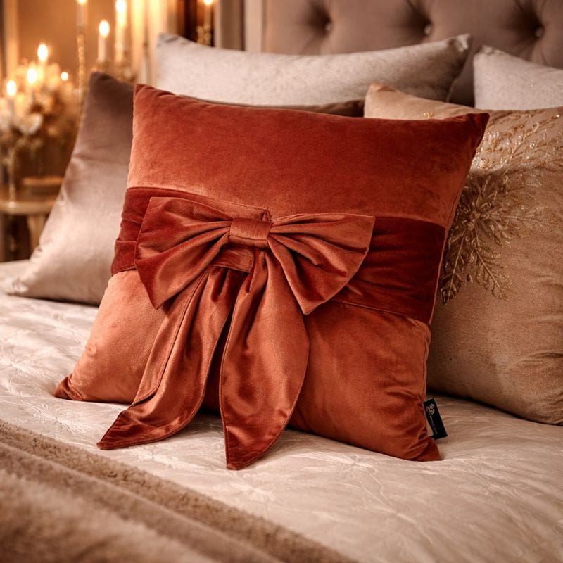 Paul Moneypenny Tiedup Orange Cushion