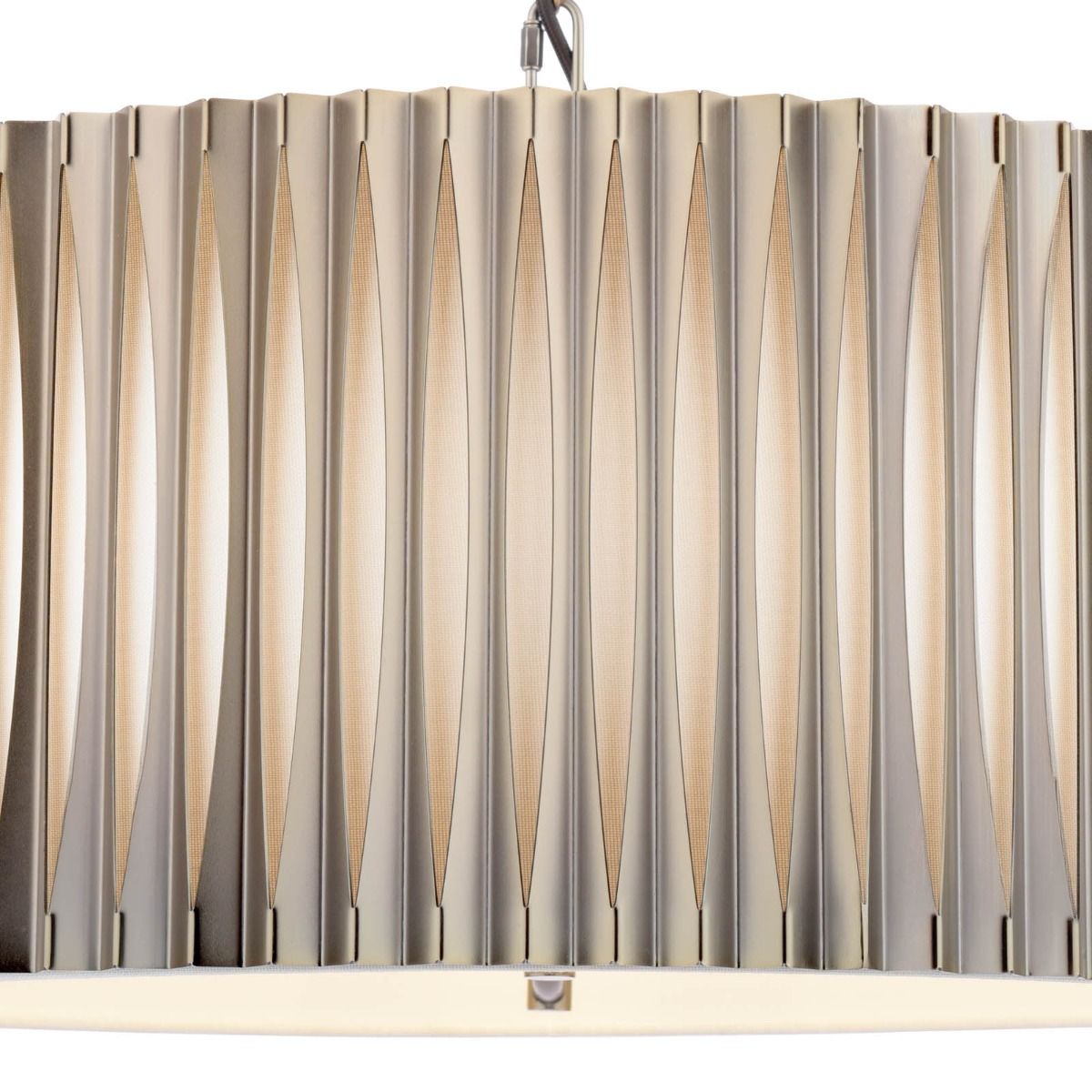 Netra 3 Light Satin Bronze & Ivory Pendant