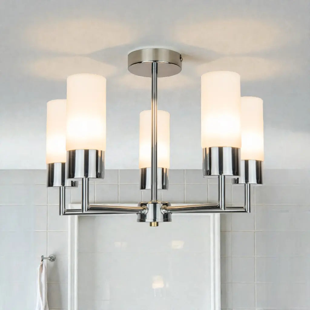 Talia 5 Light Semi Flush Fitting in Polished Chrome