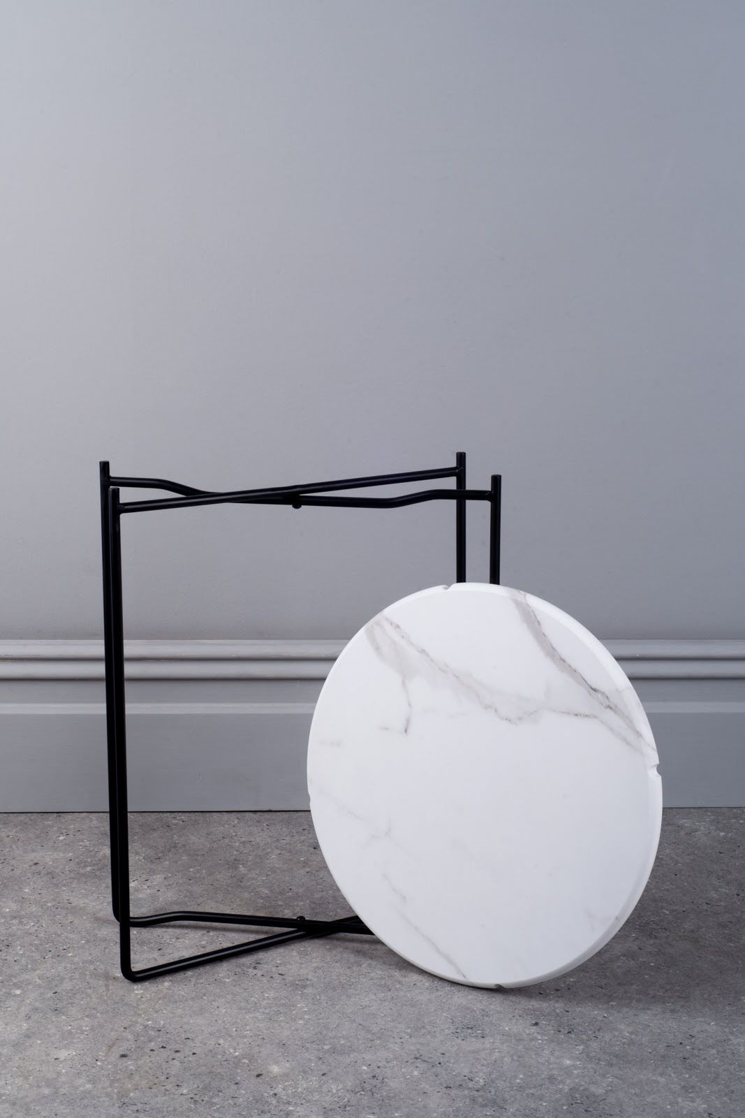 Azzate Side Table with White Marble Effect