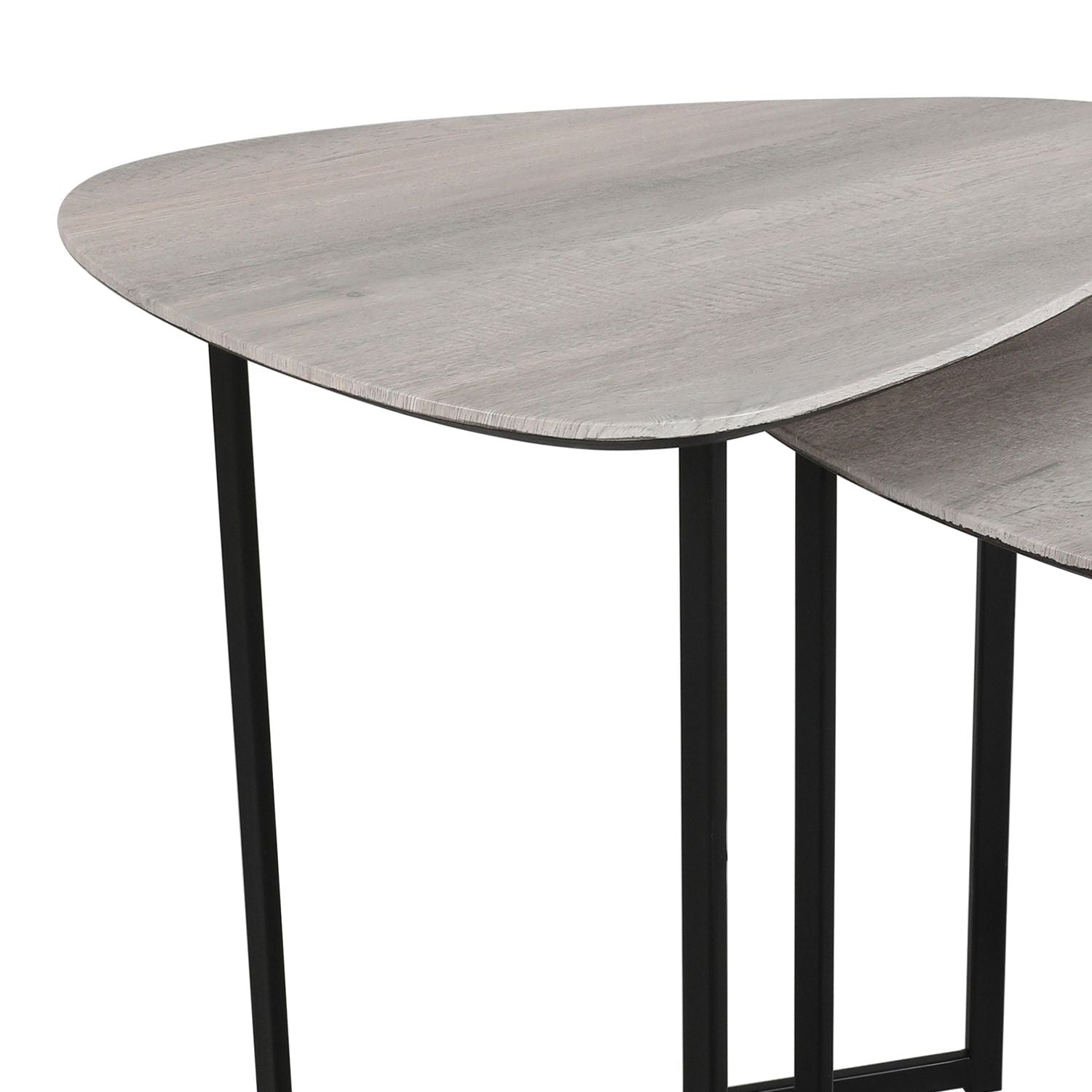 Mibello Nested Side Tables with Oak Effect
