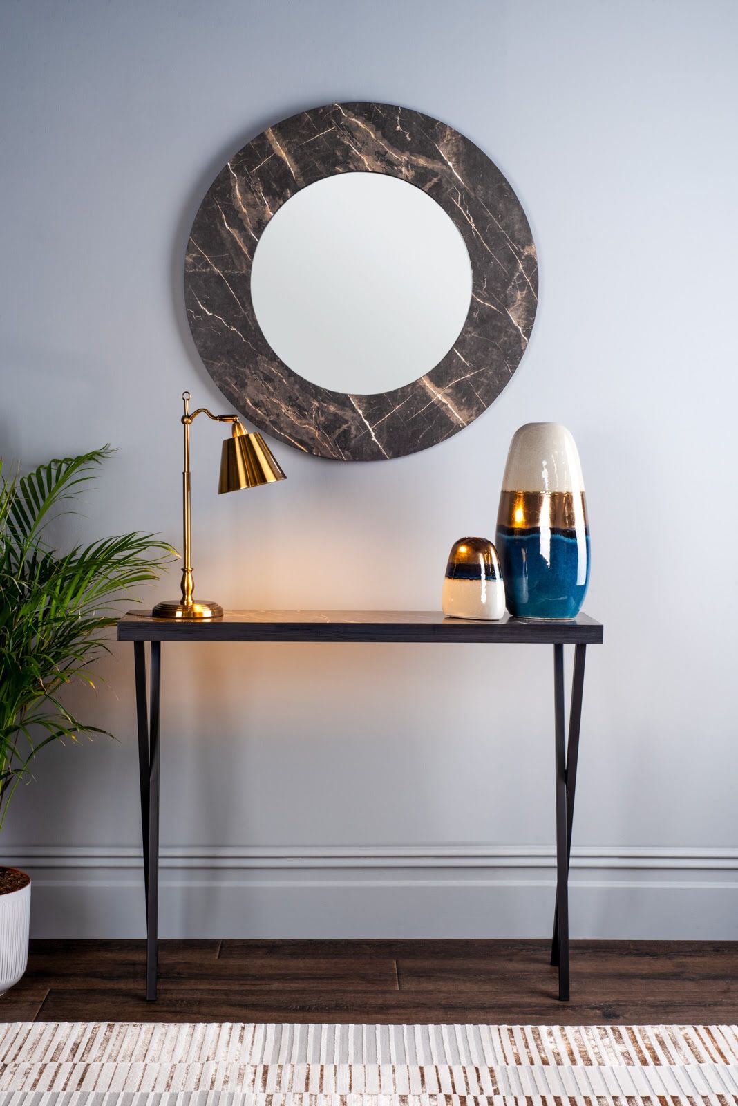 Juvan Dark Marble Mirror 80cm