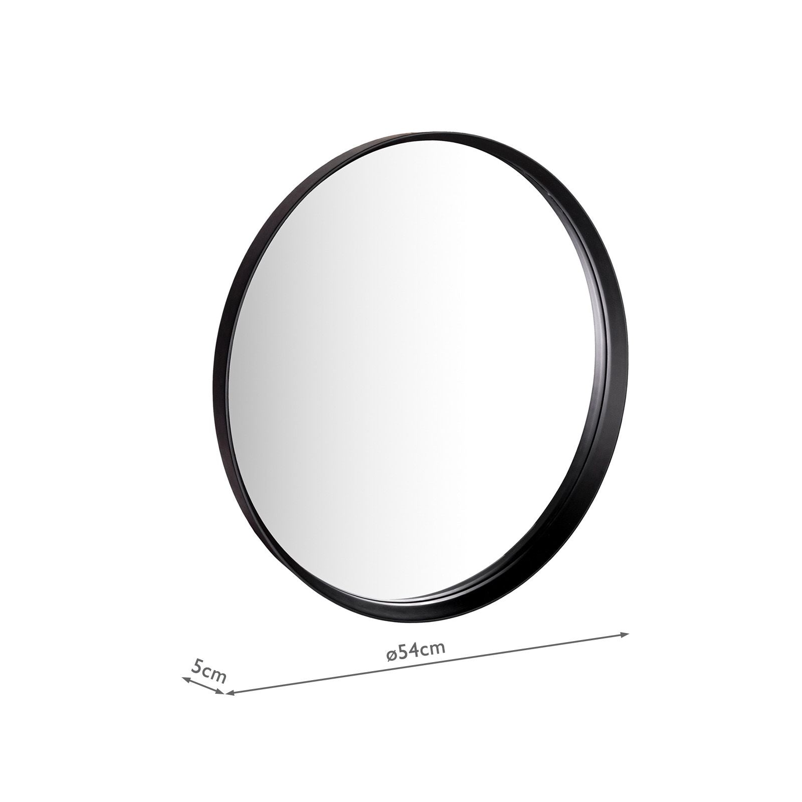 Orana 54cm Matt Black Mirror