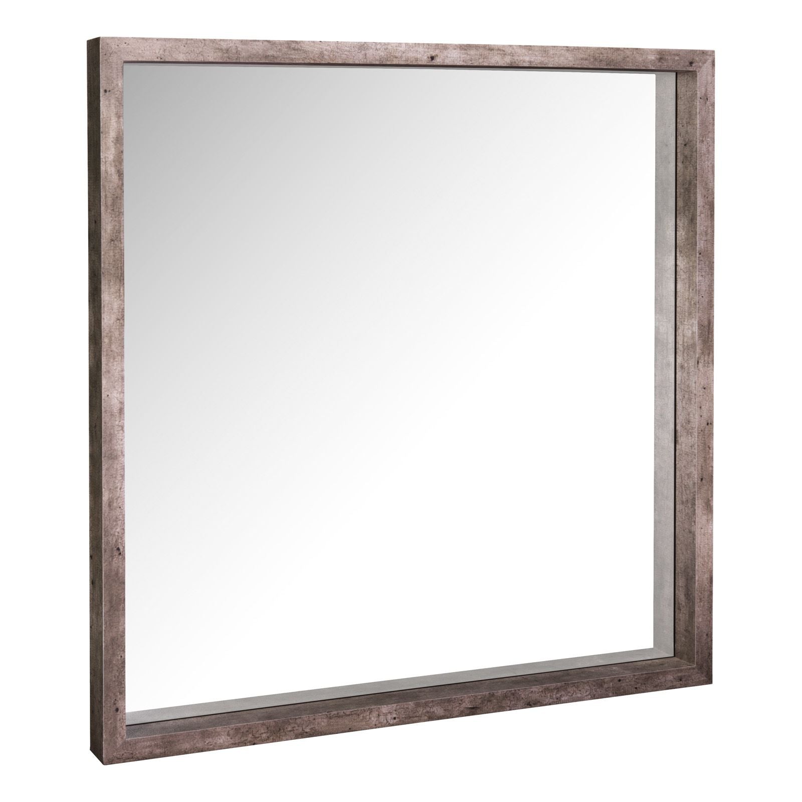 Rocco 80x80cm Distressed Concrete Effect Mirror