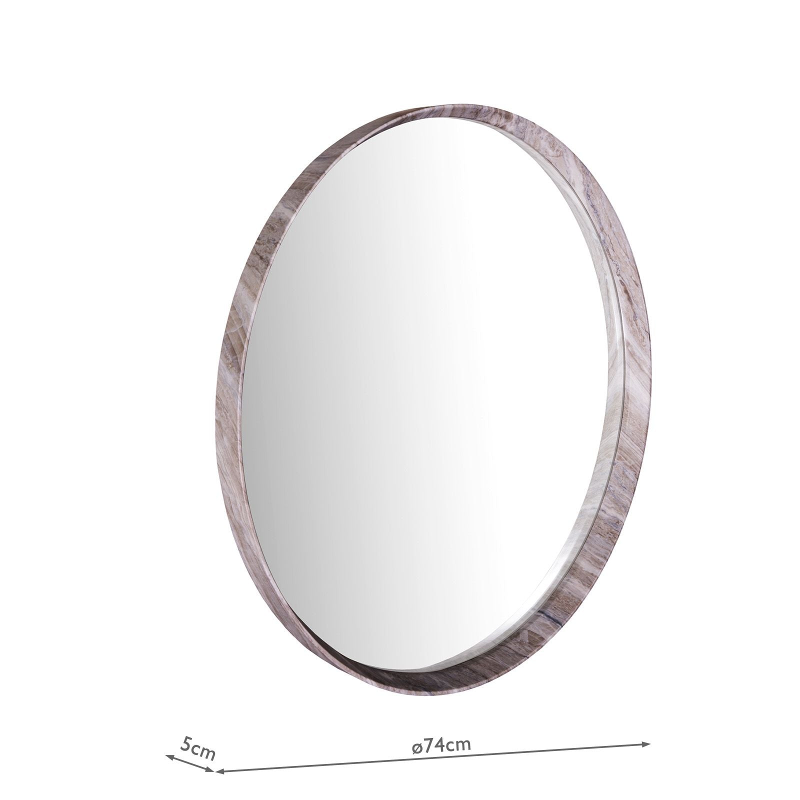 Seyah Brown Stone Effect 74cm Mirror