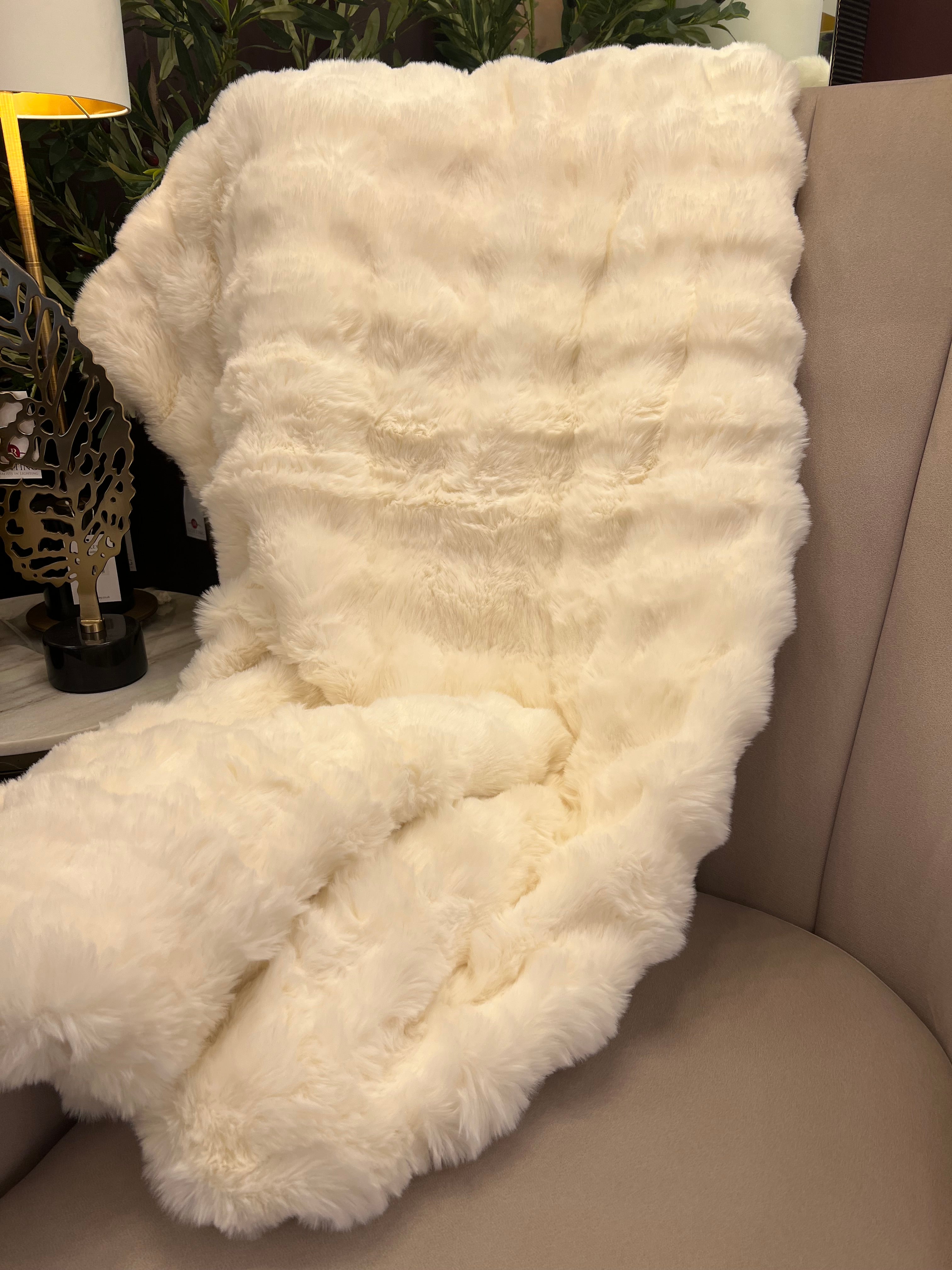 Luxurious Ivory Throw