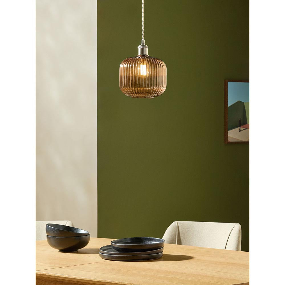 Briz 200mm Amber Glass Shade