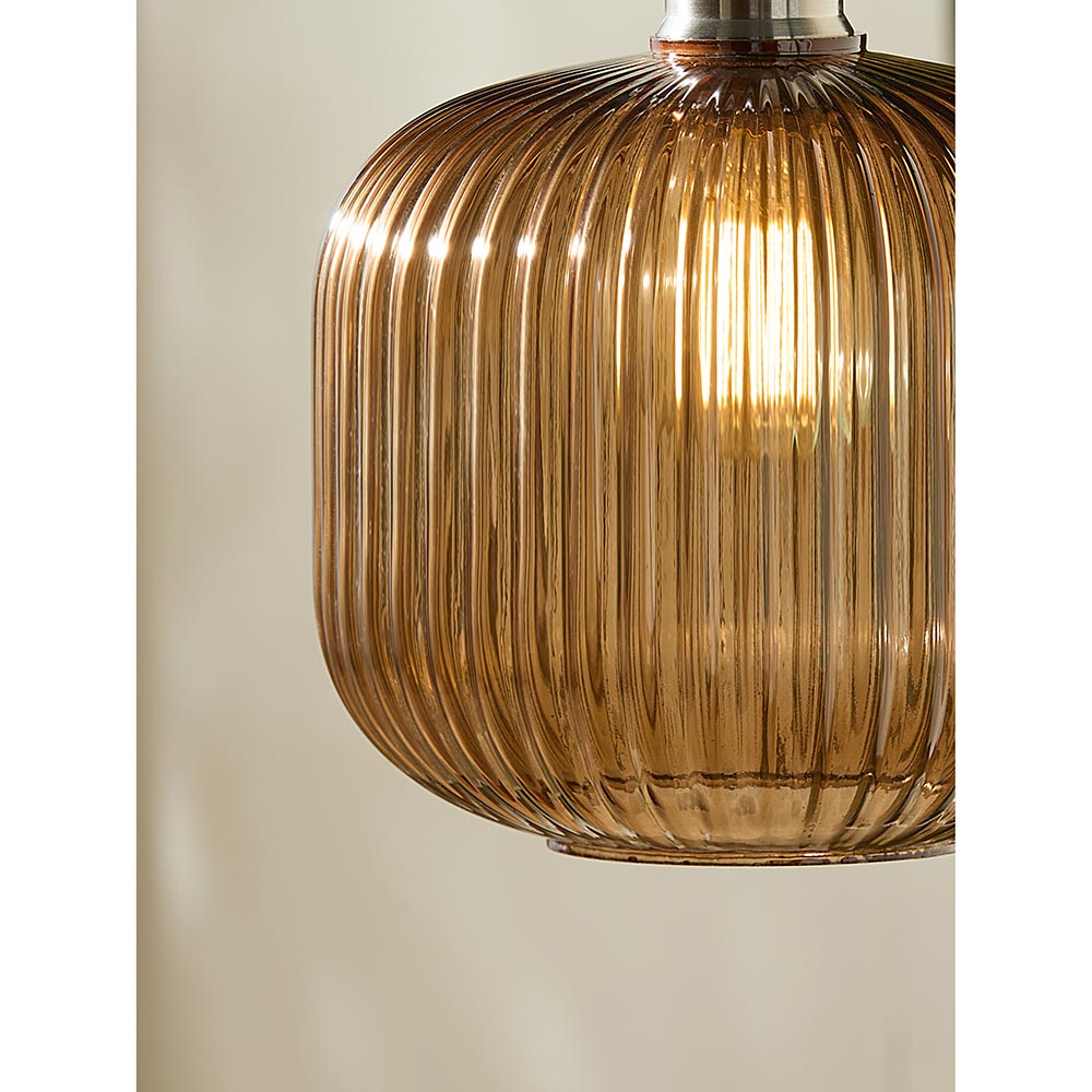 Briz 200mm Amber Glass Shade