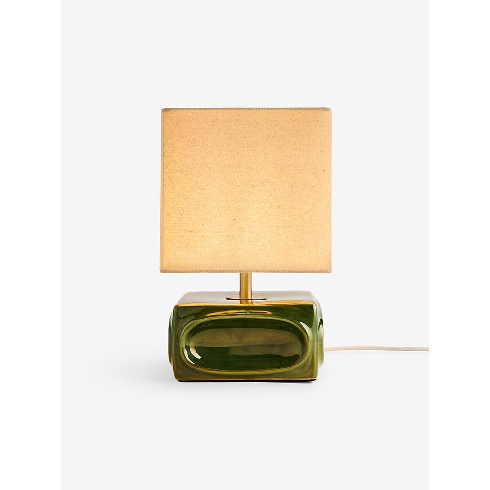 Nell Green & Ecru Table Lamp C/W Shade