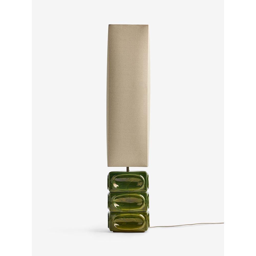 Nell Green & Ecru Floor Lamp C/W Shade