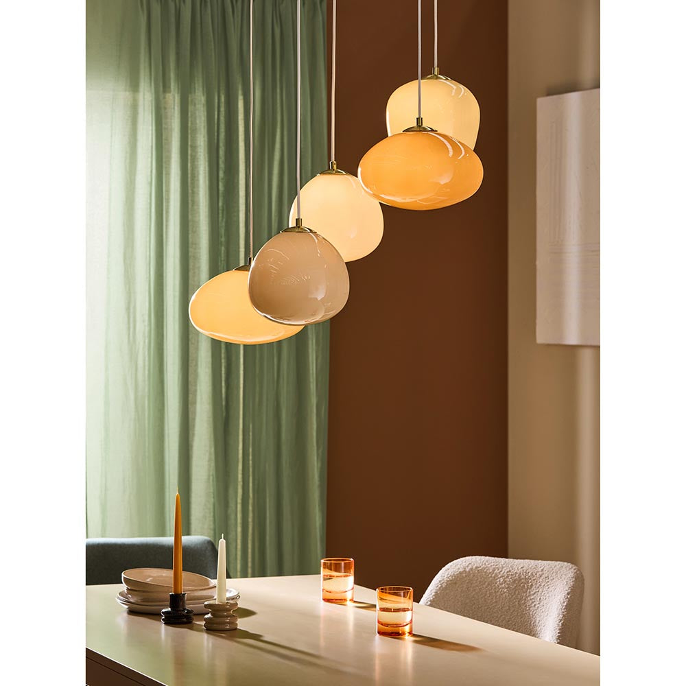 Adrianne Cluster Pendant with Neutral Glass Shades