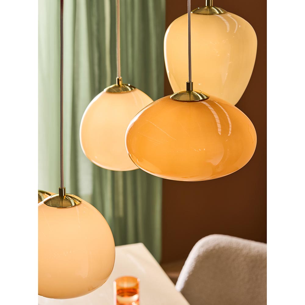 Adrianne Cluster Pendant with Neutral Glass Shades