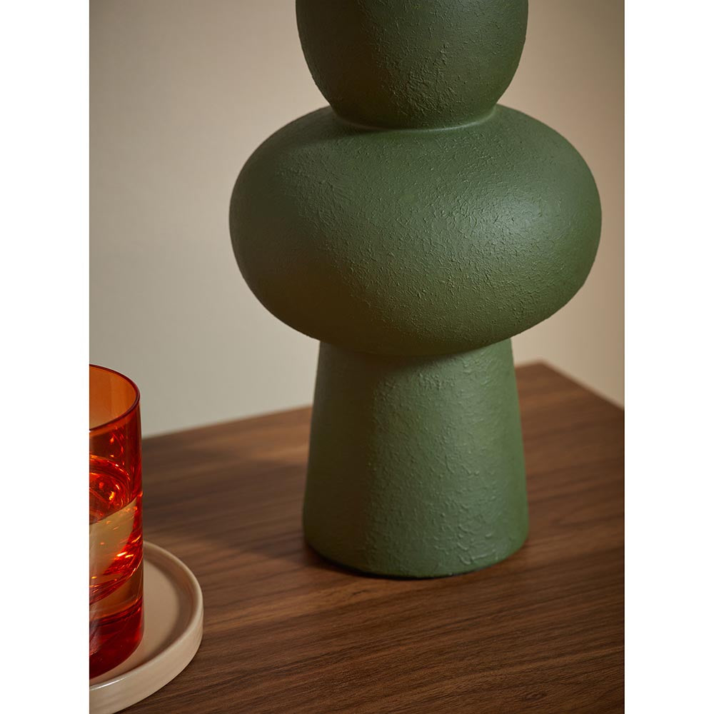Freyja Green Ceramic Table Lamp C/W Shade