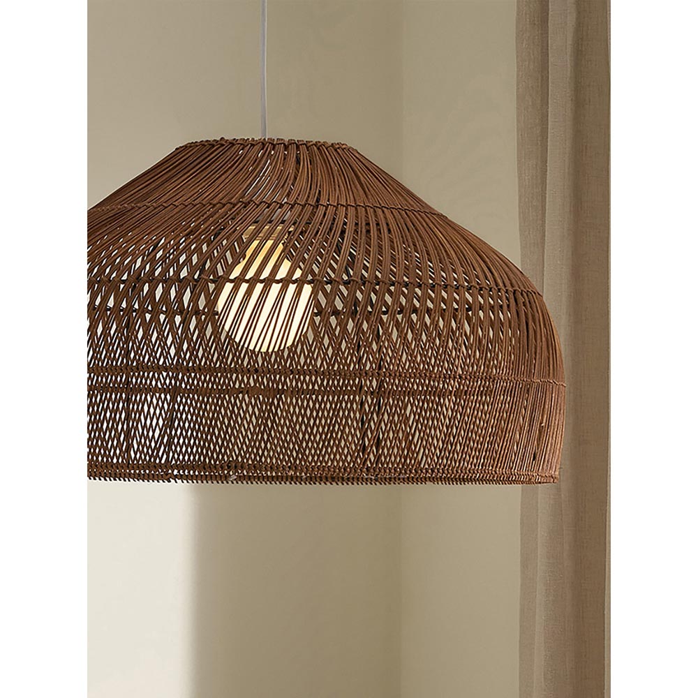 Java Dark Large Rattan Lamp Shade