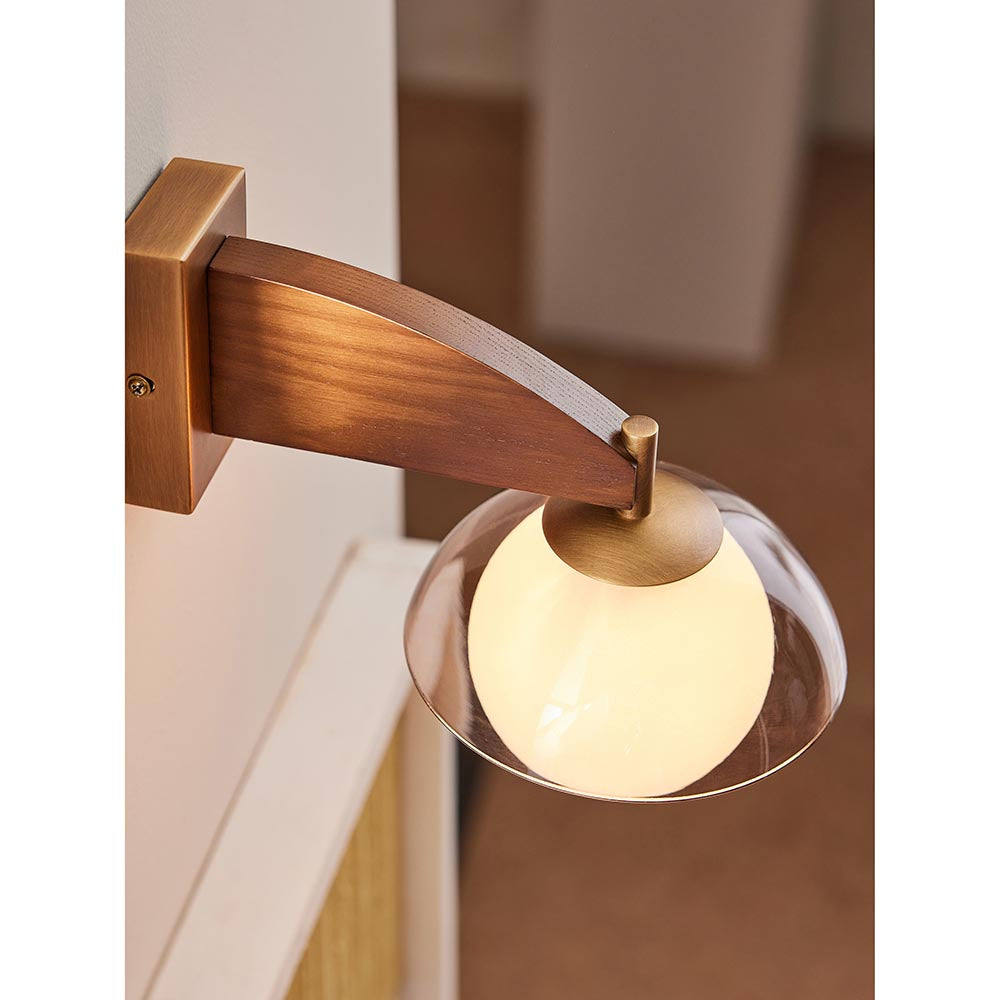 Layla Ash Wood Wall Light