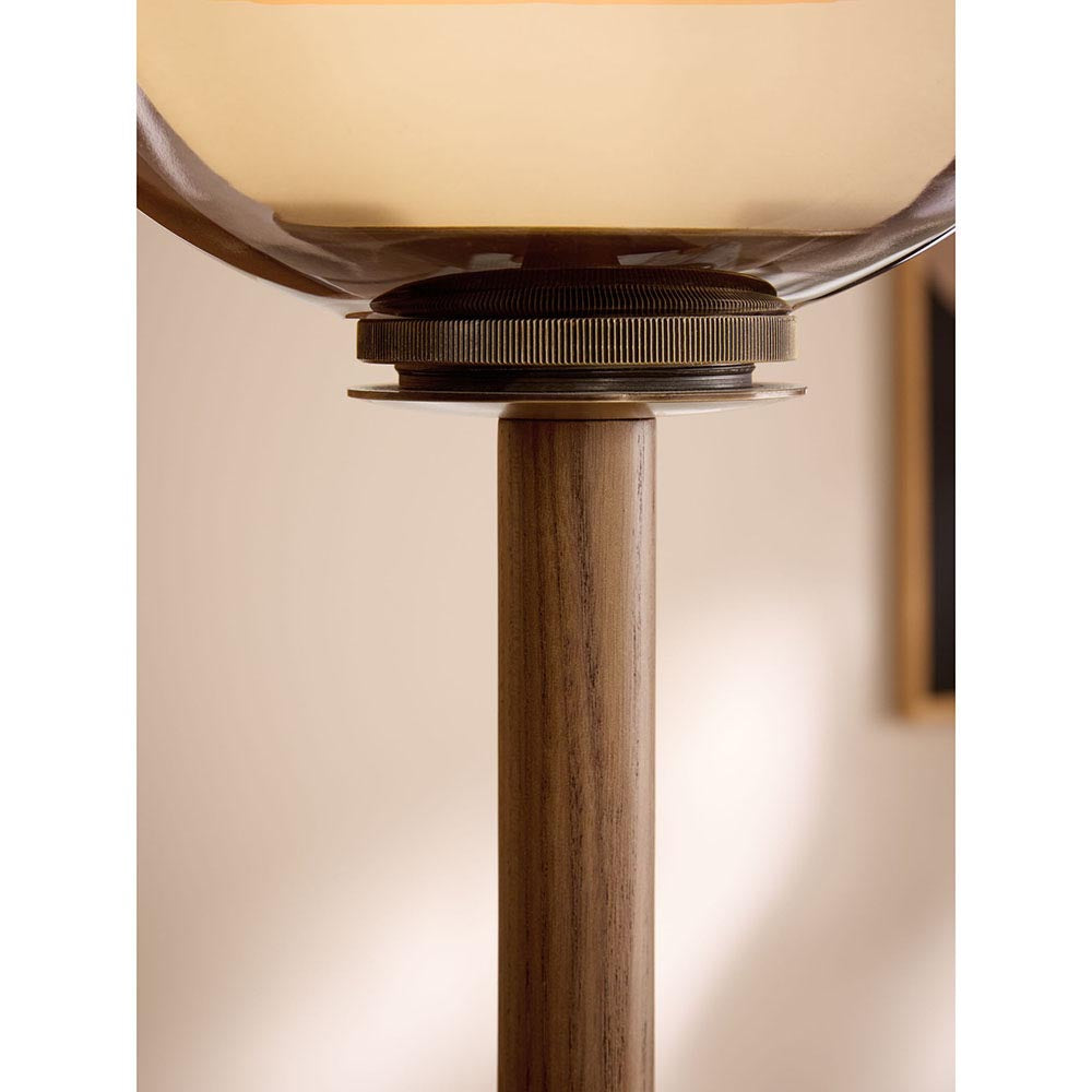 Layla Dark Wooden Floor Lamp