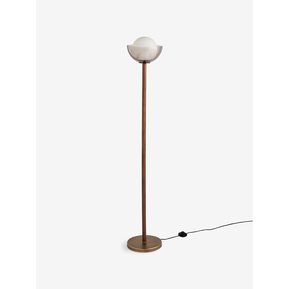 Layla Dark Wooden Floor Lamp