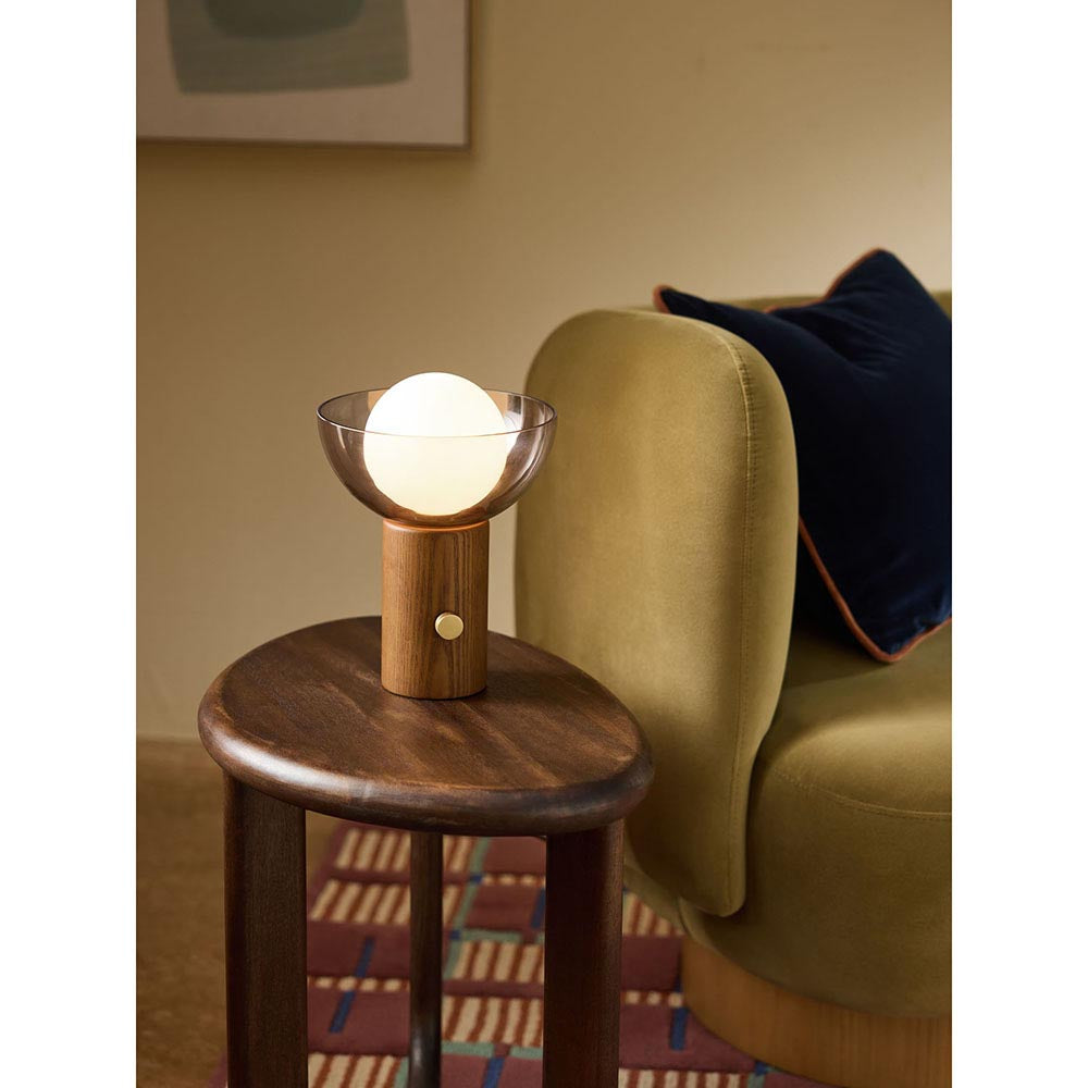 Layla Dark Wooden Table Lamp