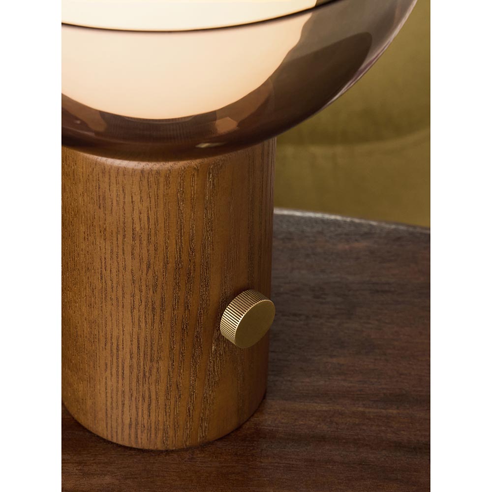 Layla Dark Wooden Table Lamp