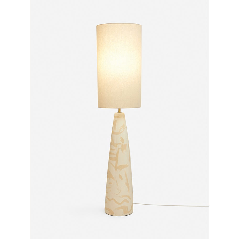 Vince Ceramic Floor Lamp C/W Shade