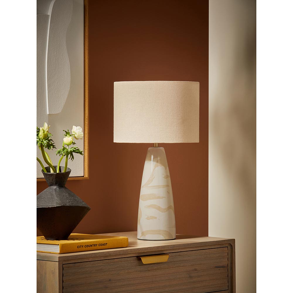 Vince Ceramic Table Lamp C/W Shade