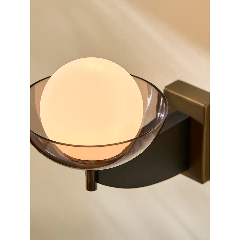 Layla Black Wood Wall Light