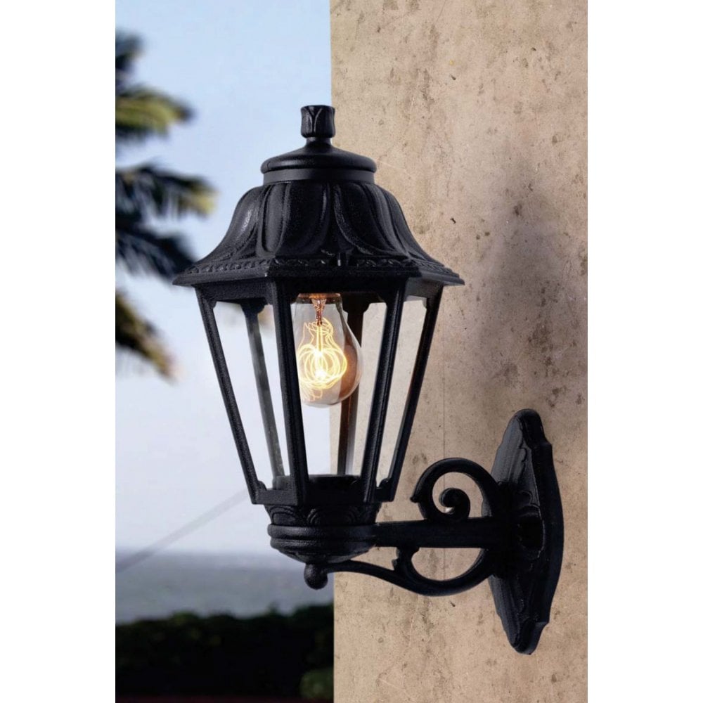Bisso Anna E27 Black Wall Lantern