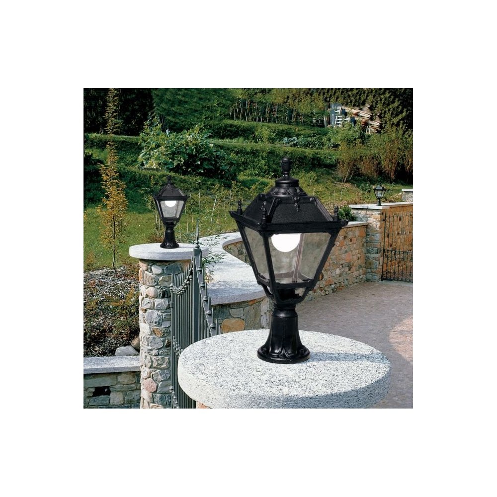 Lot Tobia 15W High Powered LED Black Post /Pillar Top Lantern