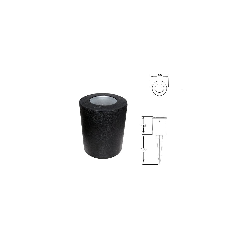 Franca 90 Black LED 3.5W Spike Light