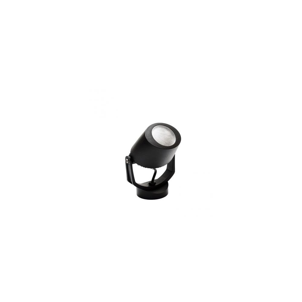 Mini Tommy 3.5W LED Black Floodlight with Frosted Diffuser