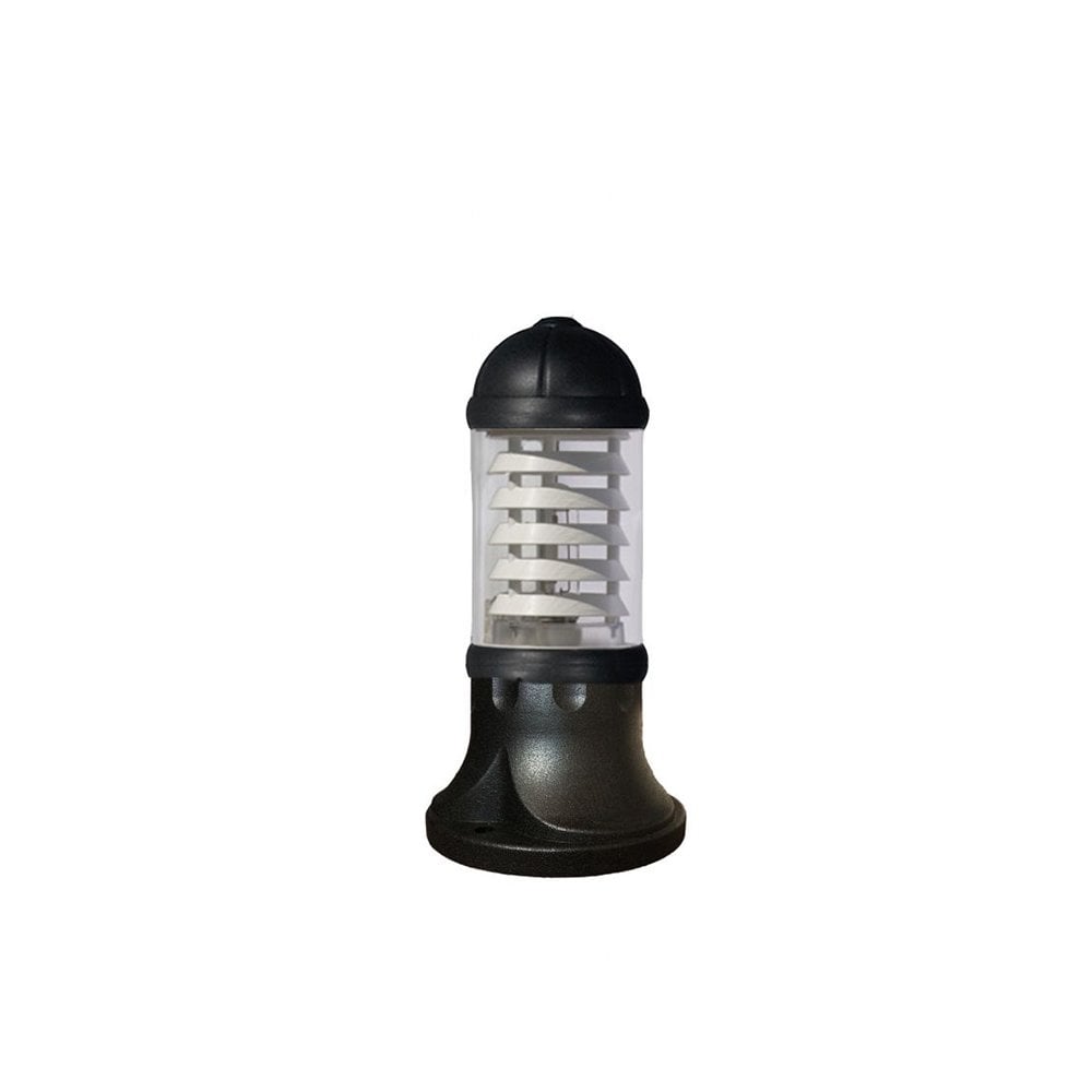 Sauro 500 mm E27 Bollard Post Light With White Resin Louver