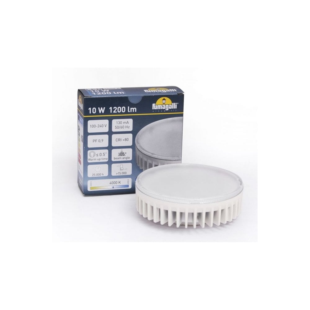 10W GX53 LED Lamp 4000K Cool White 1200Lm