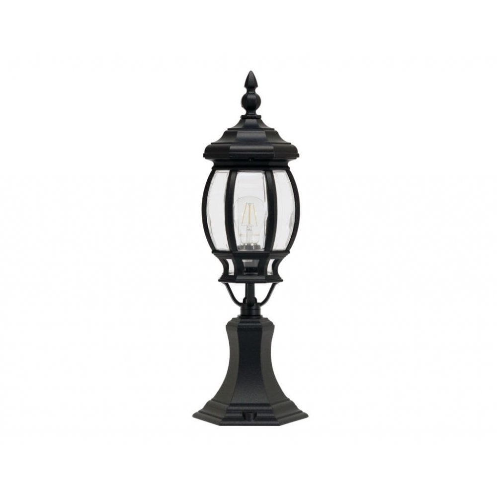 Boston 6 Round Panel E27 Post /Pillar Top Lantern