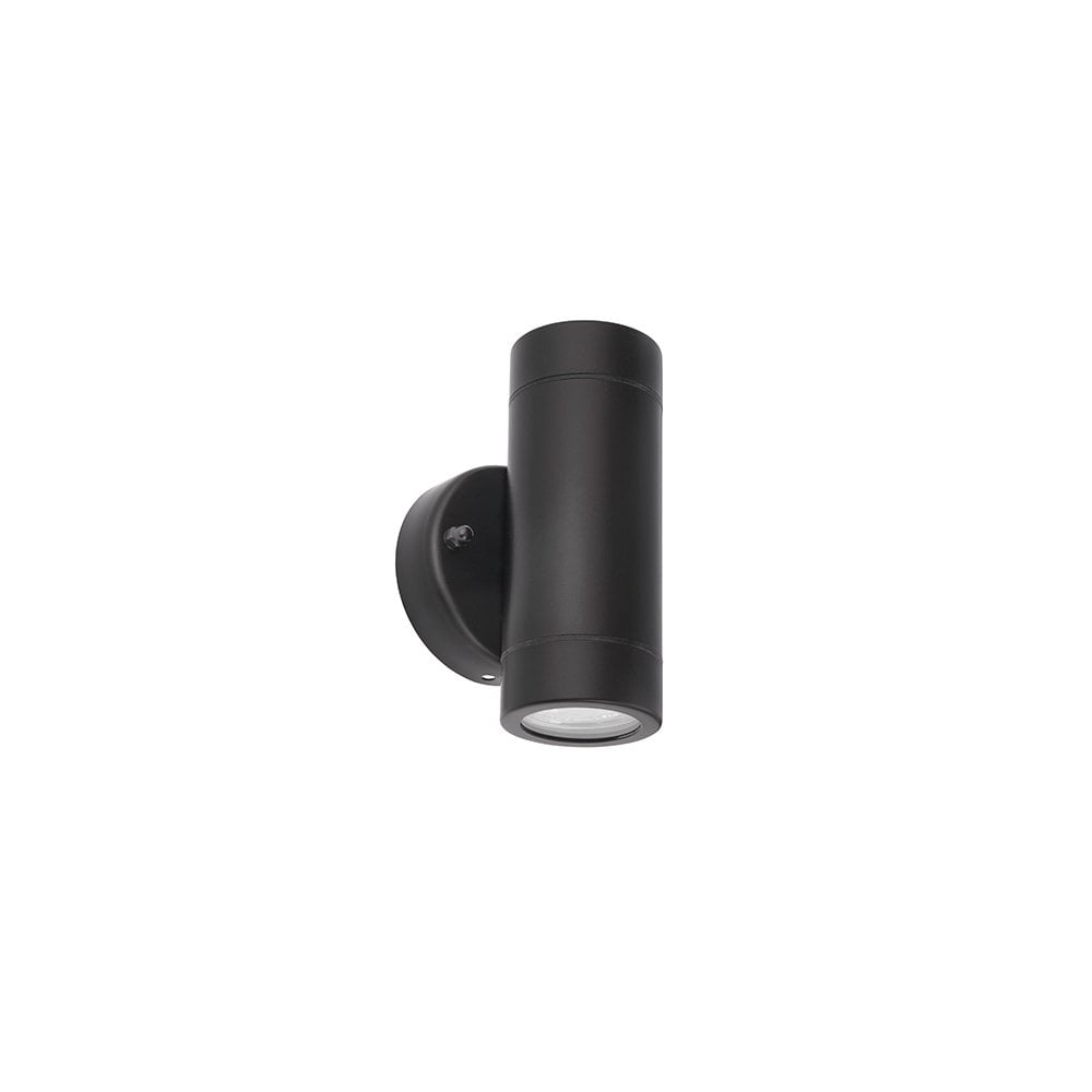 Palin Up and Down Wall Light in Matt Black Finish IP44