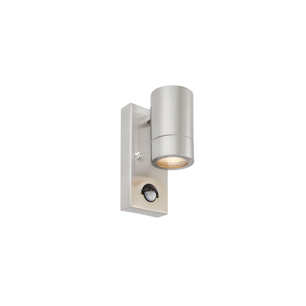 Plain Downlight in Brushed Stainless Steel with PIR IP44