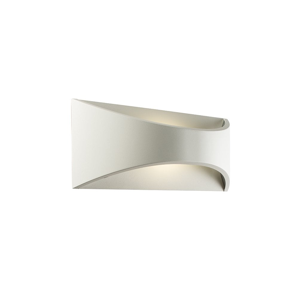 Vulcan Curved Wall Light in Matt White W300 IP65