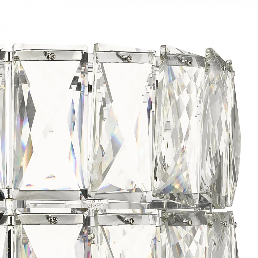 Aurora 3 Light E14 Crystal Pendant Polished Chrome